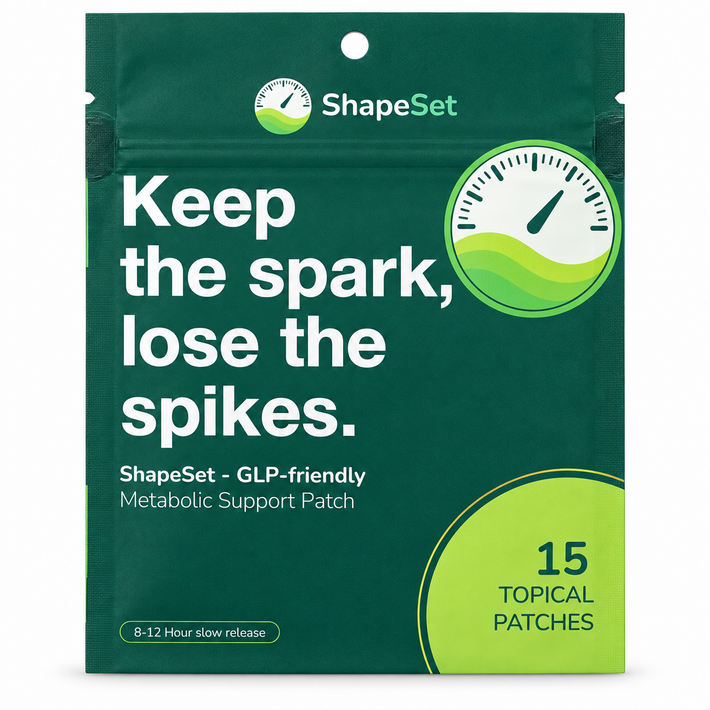 ShapeSet Metabolic Support Patch - 90-Day Supply; actual pouch photograph (one pouch shown)