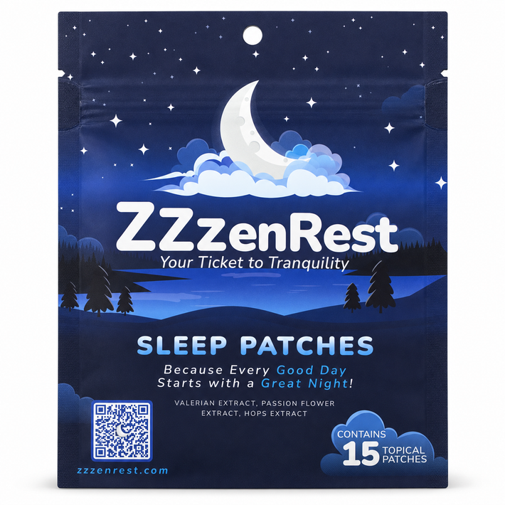 ZzzenRest Deep Sleep Patch - 90-Day Supply; actual pouch photograph (one pouch shown)