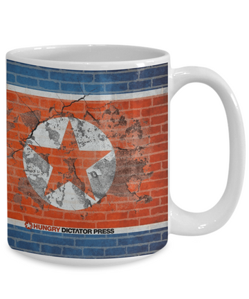 North Korea Wall Crumbling dictator mug