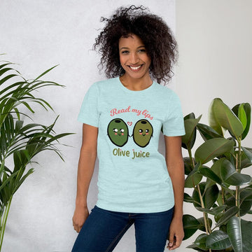 Read My Lips - Olive Juice: Short-Sleeve Unisex T-Shirt
